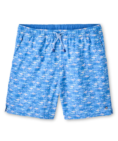 Peter Millar Sunfish Print Swim Trunk, Men's Big & Tall