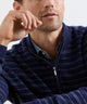 Peter Millar Saratoga Stripe Quarter Zip Sweater