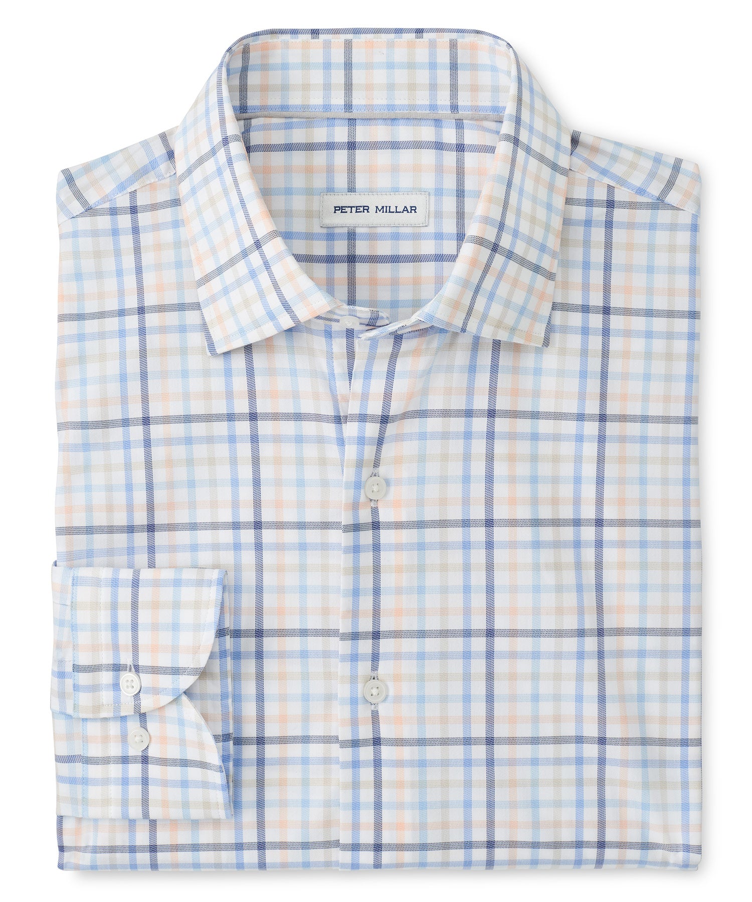Peter Millar Long Sleeve Spread Collar Warren Crown Lite Sport Shirt Peter Millar Long Sleeve Spread Collar Warren Crown Lite Sport Shirt