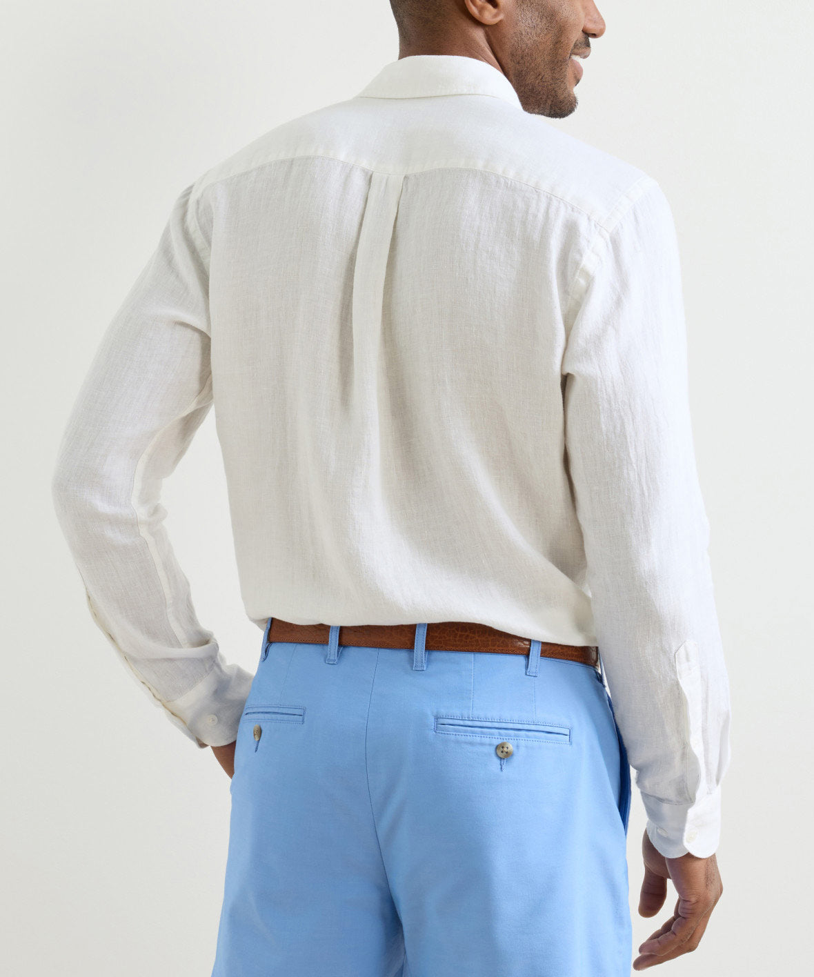 Peter Millar The Shoreside Long Sleeve Linen Sport Shirt, Men's Big & Tall