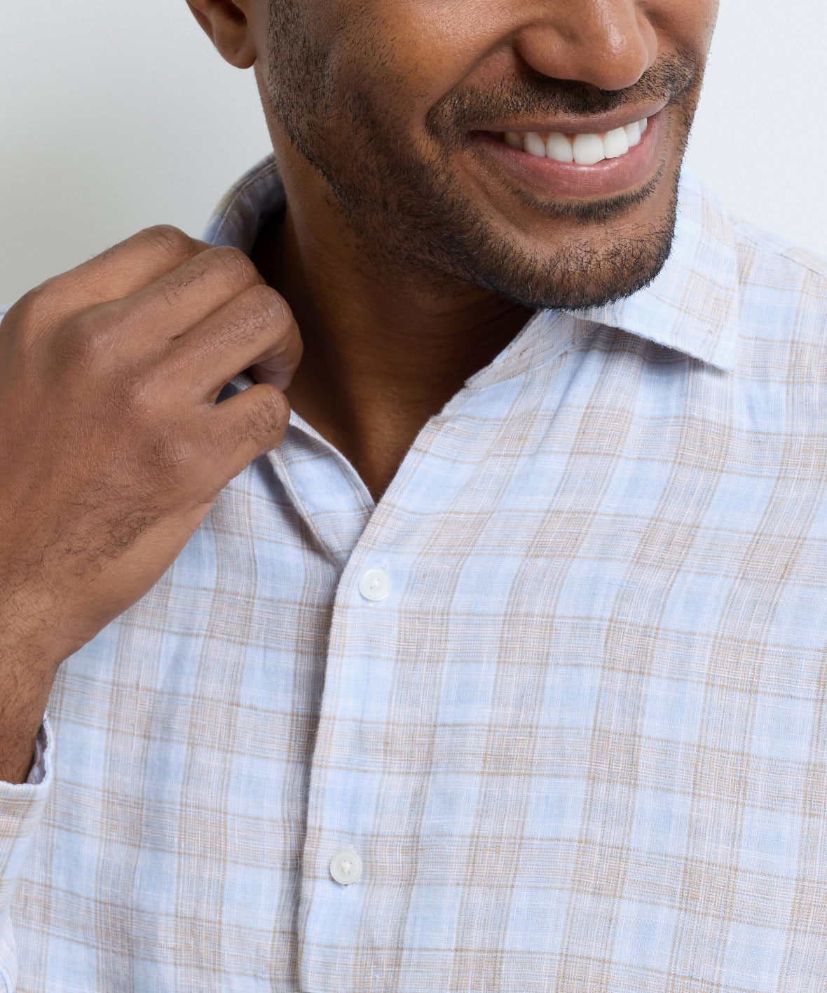 Peter Millar Milo Linen Long Sleeve Sport Shirt, Men's Big & Tall