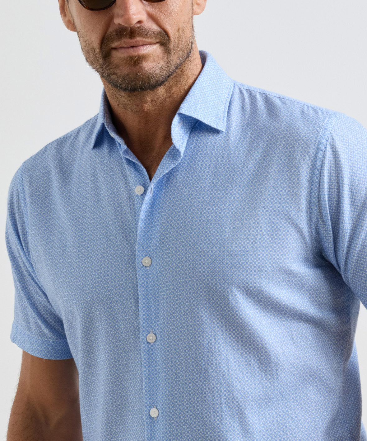 Peter Millar Windsail Short Sleeve Sport Shirt, Men's Big & Tall