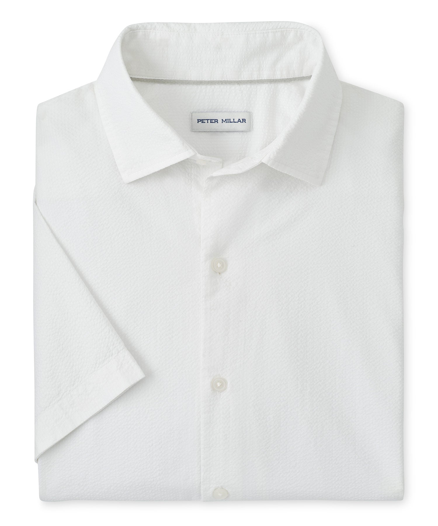 big and tall white dress shirt Men's Big & Tall Peter Millar Seaward Short Sleeve Sport Shirt White / 2XB