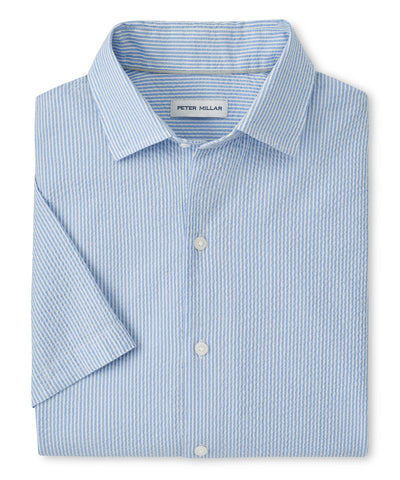 Peter Millar Coastal Stripe Sport Shirt, Men's Big & Tall