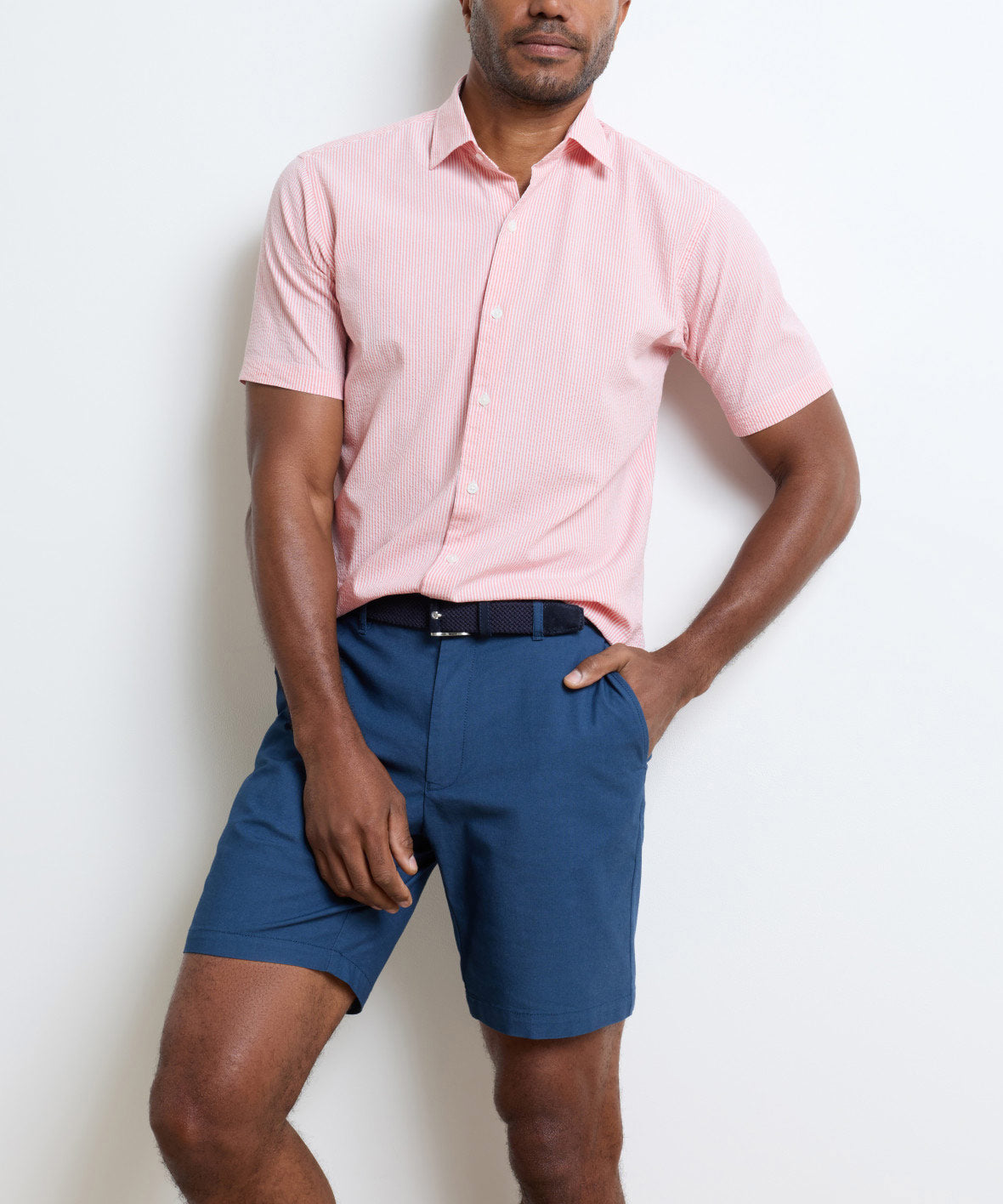 Peter Millar Coastal Stripe Sport Shirt, Men's Big & Tall