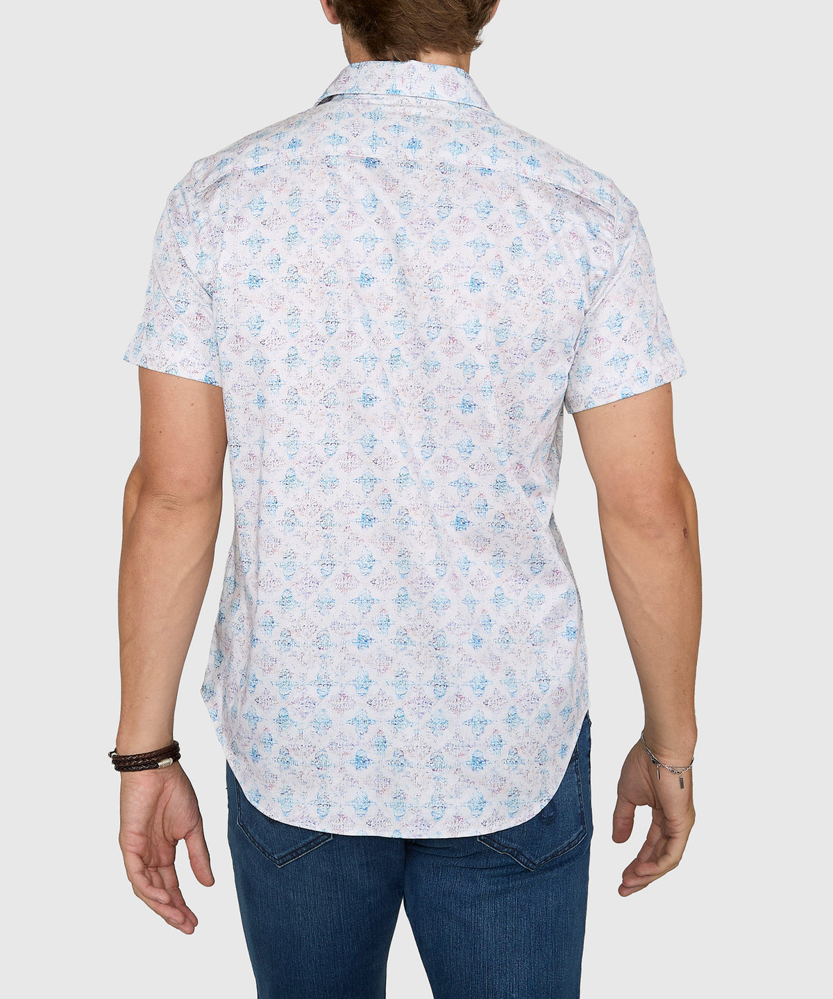 Robert Graham Short Sleeve Greatorex Sport Shirt, Men's Big & Tall