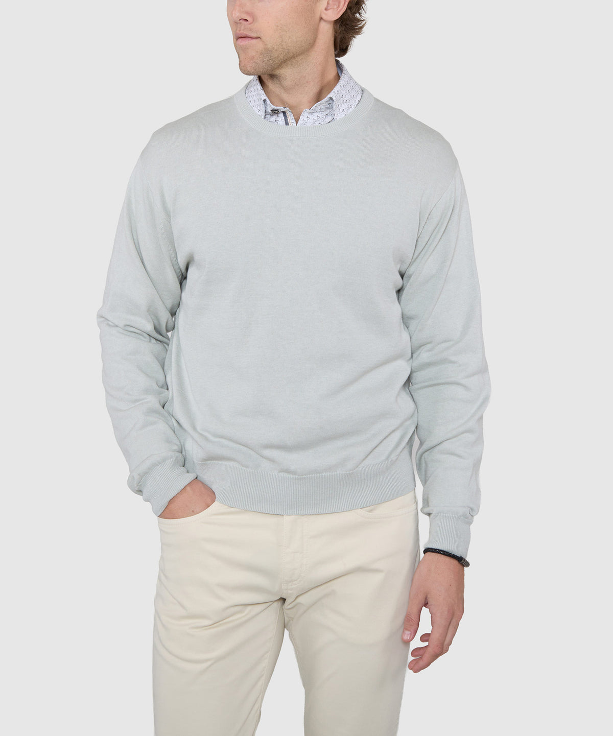 Westport Black Summer Saltwater Crew Pullover, Men's Big & Tall