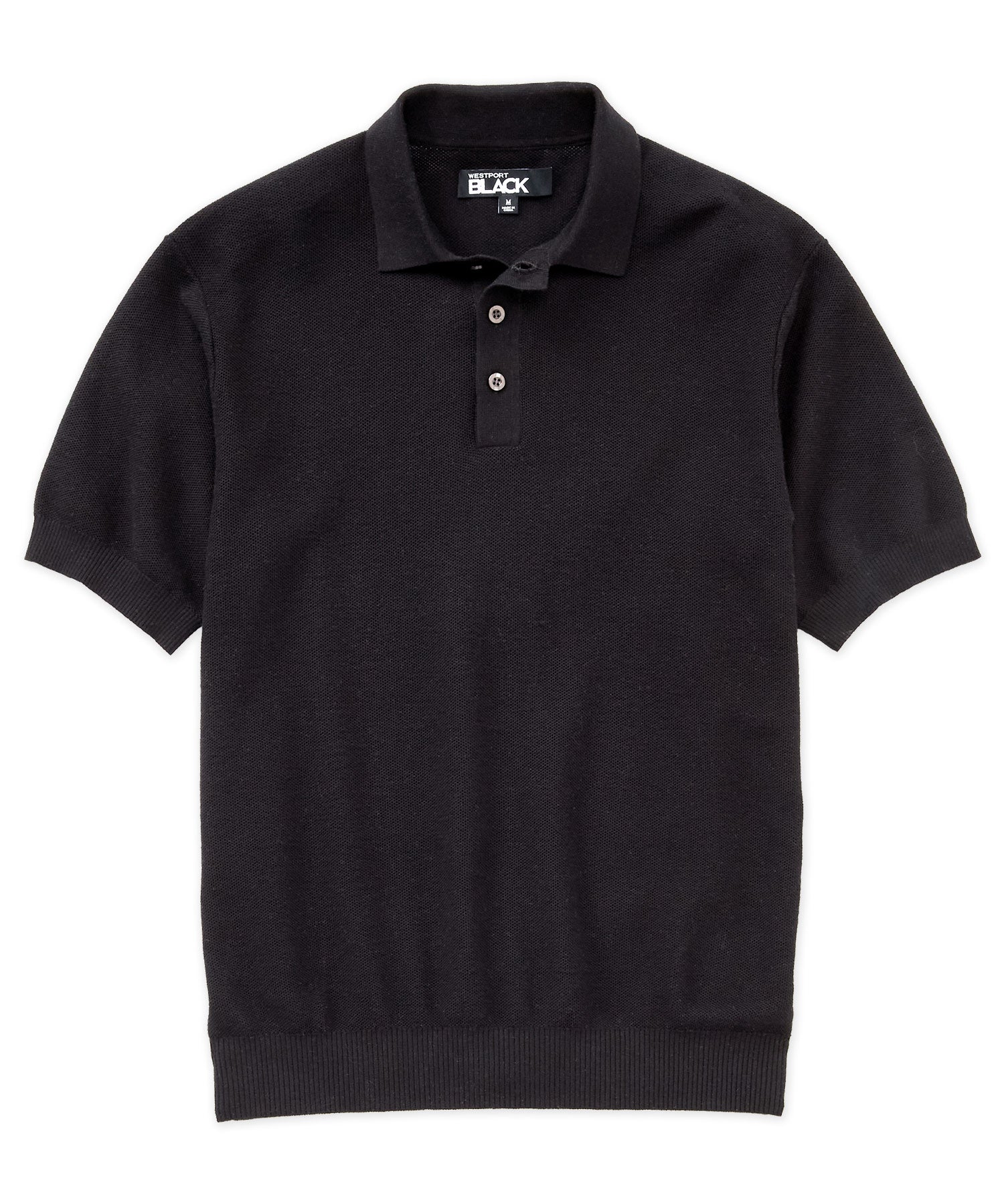 Westport Black Big & Tall Short Sleeve Legacy II Cotton Cashmere