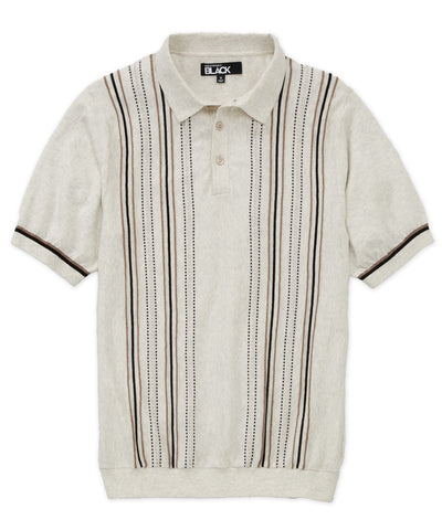 Westport Black Short Sleeve Sarto Retro Polo, Men's Big & Tall