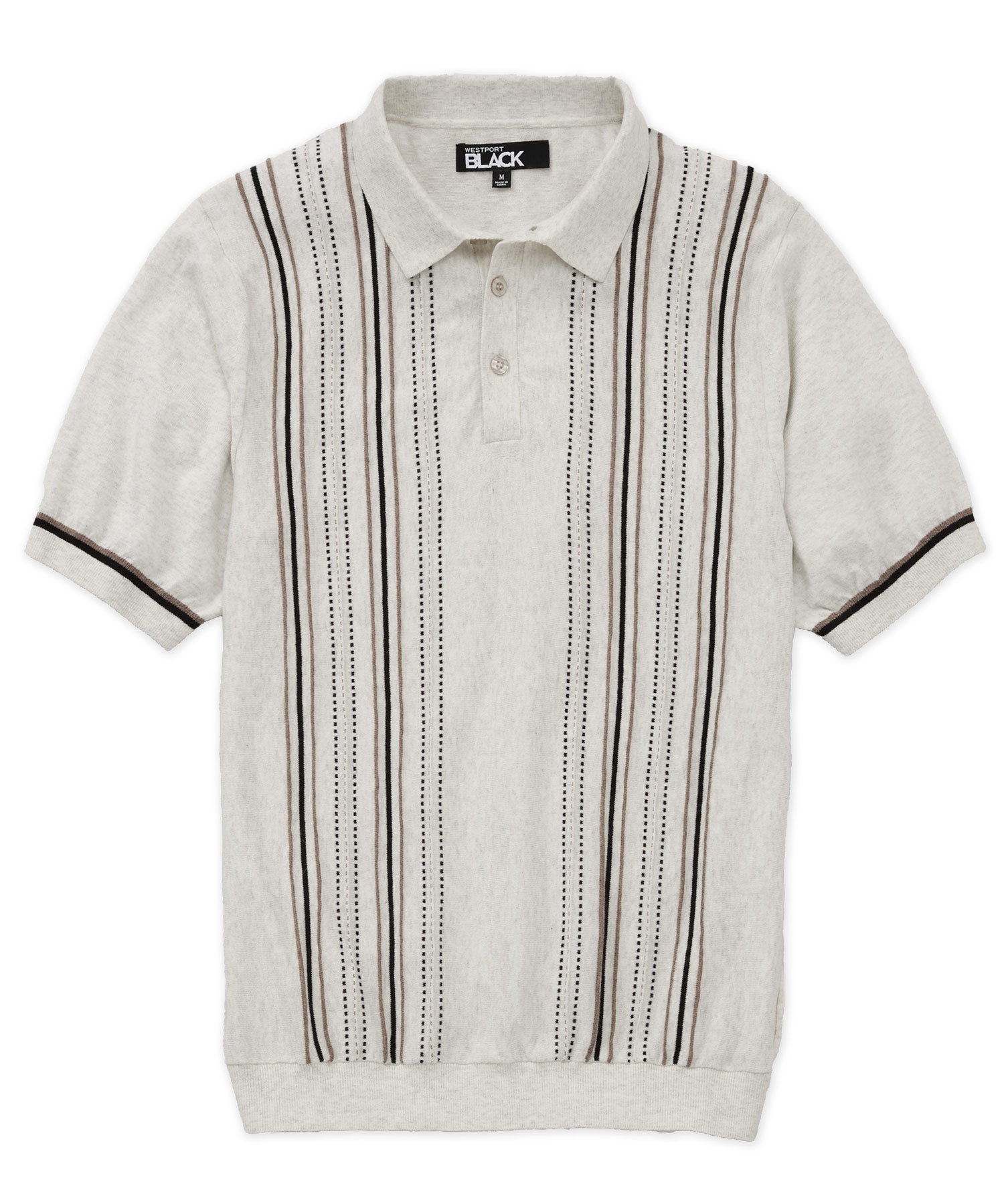 Westport Black Big & Tall Short Sleeve Sarto Retro Polo | Westport 