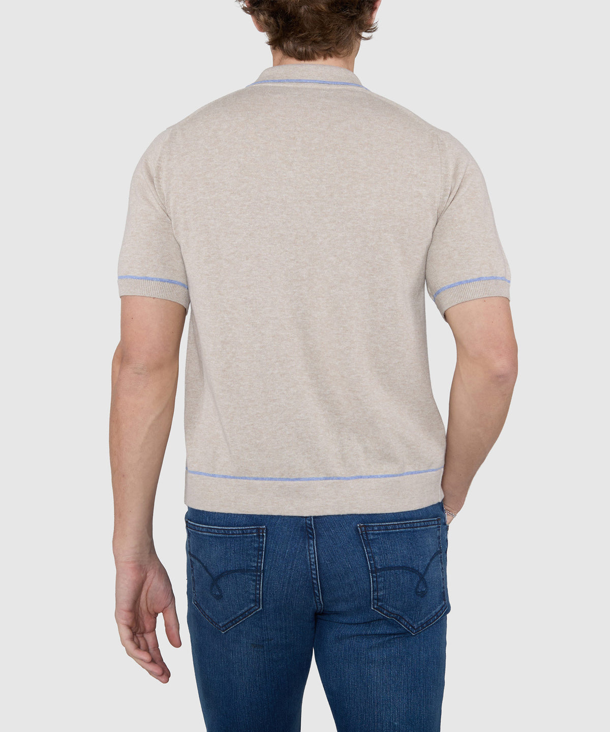 Westport Black Short Sleeve Darin Button Front Polo, Men's Big & Tall