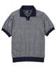 Westport Black Short Sleeve Crooner Birdseye Johnny Collar Polo