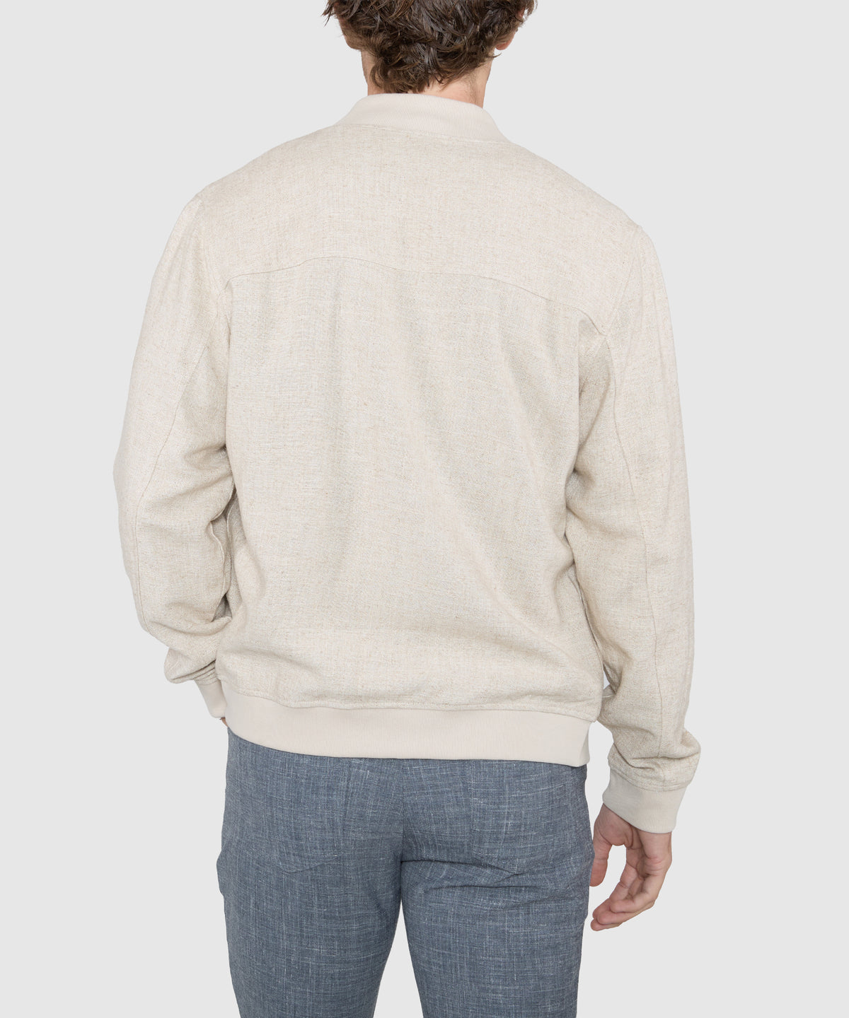 Westport Black Gatsby Linen Blend Bomber Jacket, Men's Big & Tall