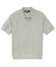 Westport Black Short Sleeve Amici Ribbed Knit Polo - Eucalyptus