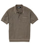Westport Black Short Sleeve Amici Ribbed Knit Polo