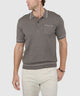 Westport Black Short Sleeve Amici Ribbed Knit Polo