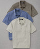 Westport Black Short Sleeve Amici Ribbed Knit Polo