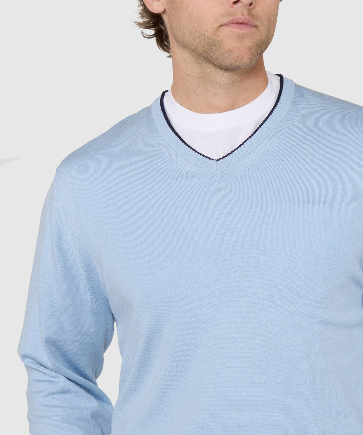 Westport Black Marabella V-Neck Sweater, Men's Big & Tall