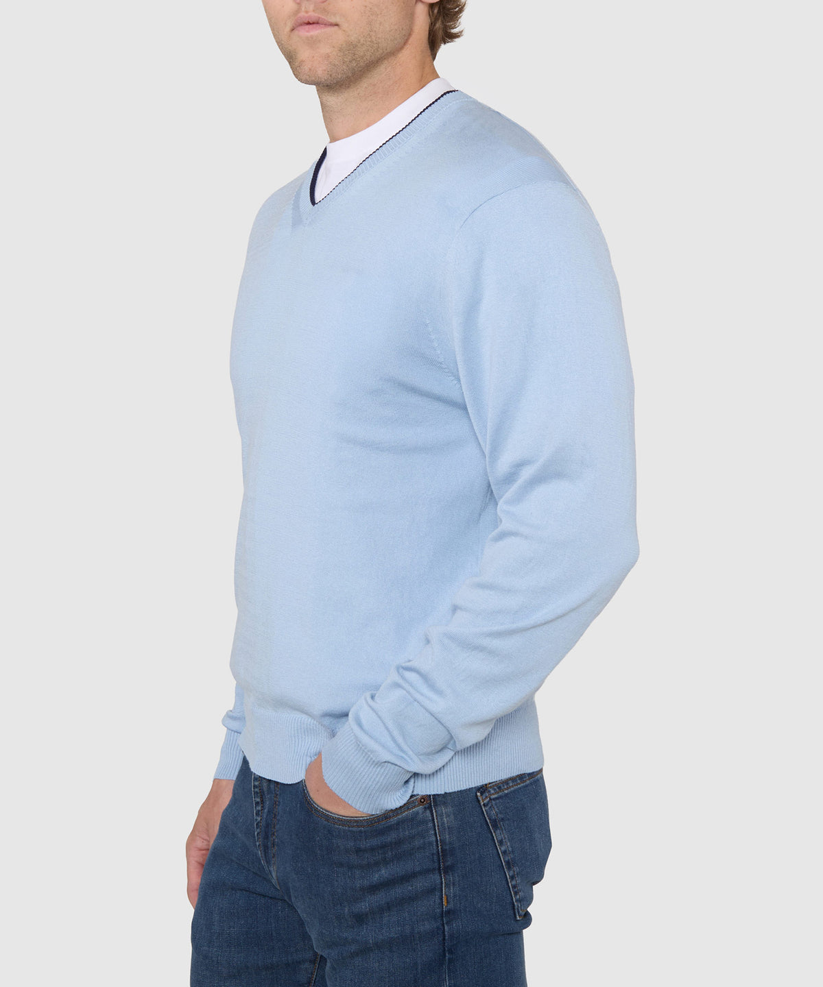 Westport Black Marabella V-Neck Sweater, Men's Big & Tall