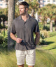 Westport Black Short Sleeve Cole Linen Blend Cabana