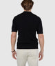 Westport Black Short Sleeve Portofino Johnny Collar Polo