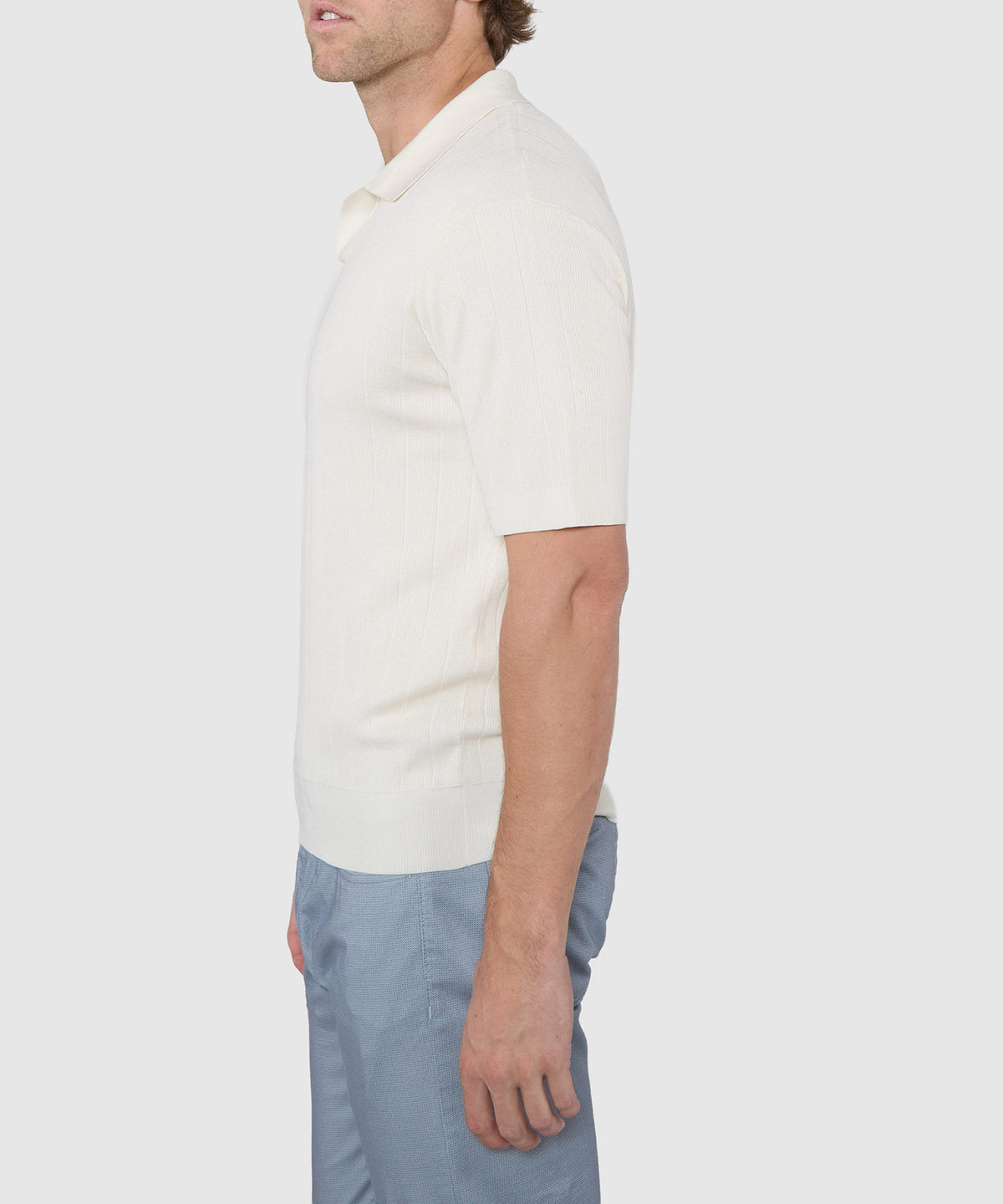 Westport Black Short Sleeve Portofino Johnny Collar Polo, Men's Big & Tall