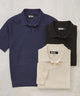 Westport Black Short Sleeve Portofino Johnny Collar Polo