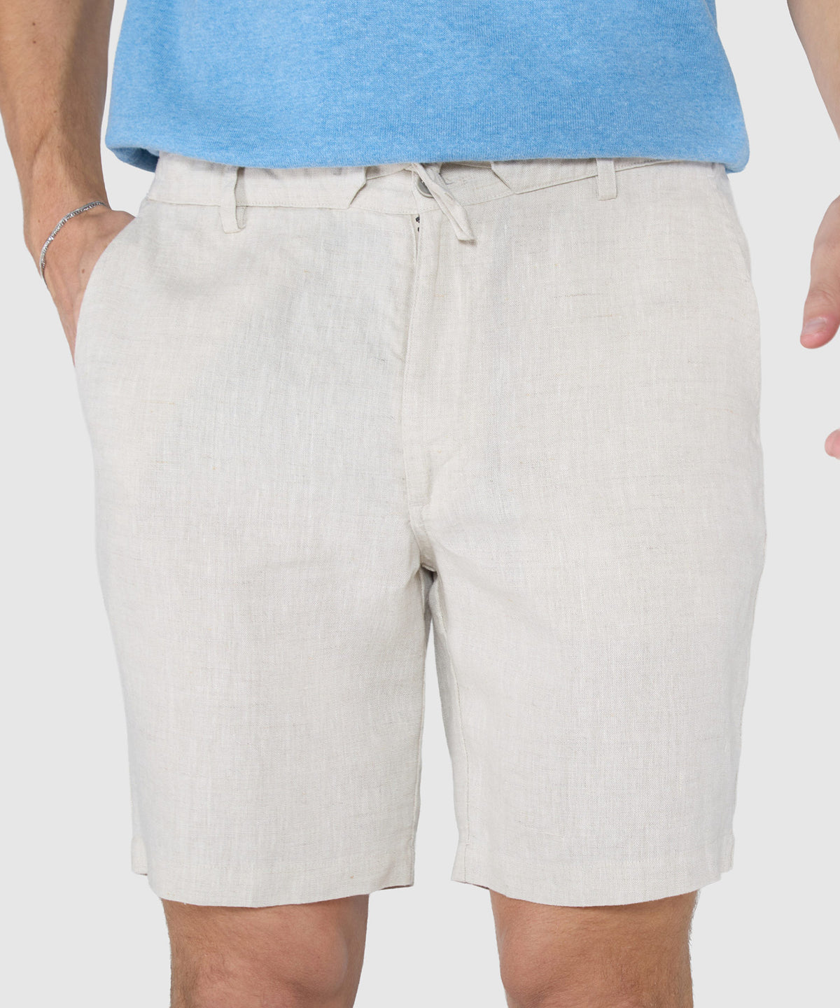 Westport Black Southport Linen Shorts, Men's Big & Tall