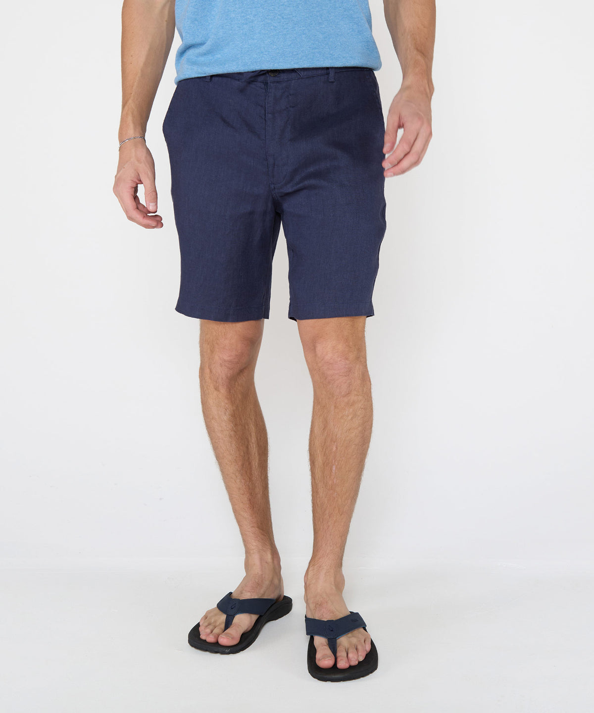 Westport Black Southport Linen Shorts, Men's Big & Tall