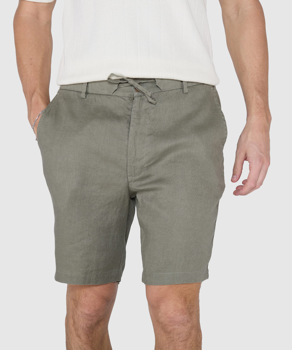 Westport Black Southport Linen Shorts, Men's Big & Tall