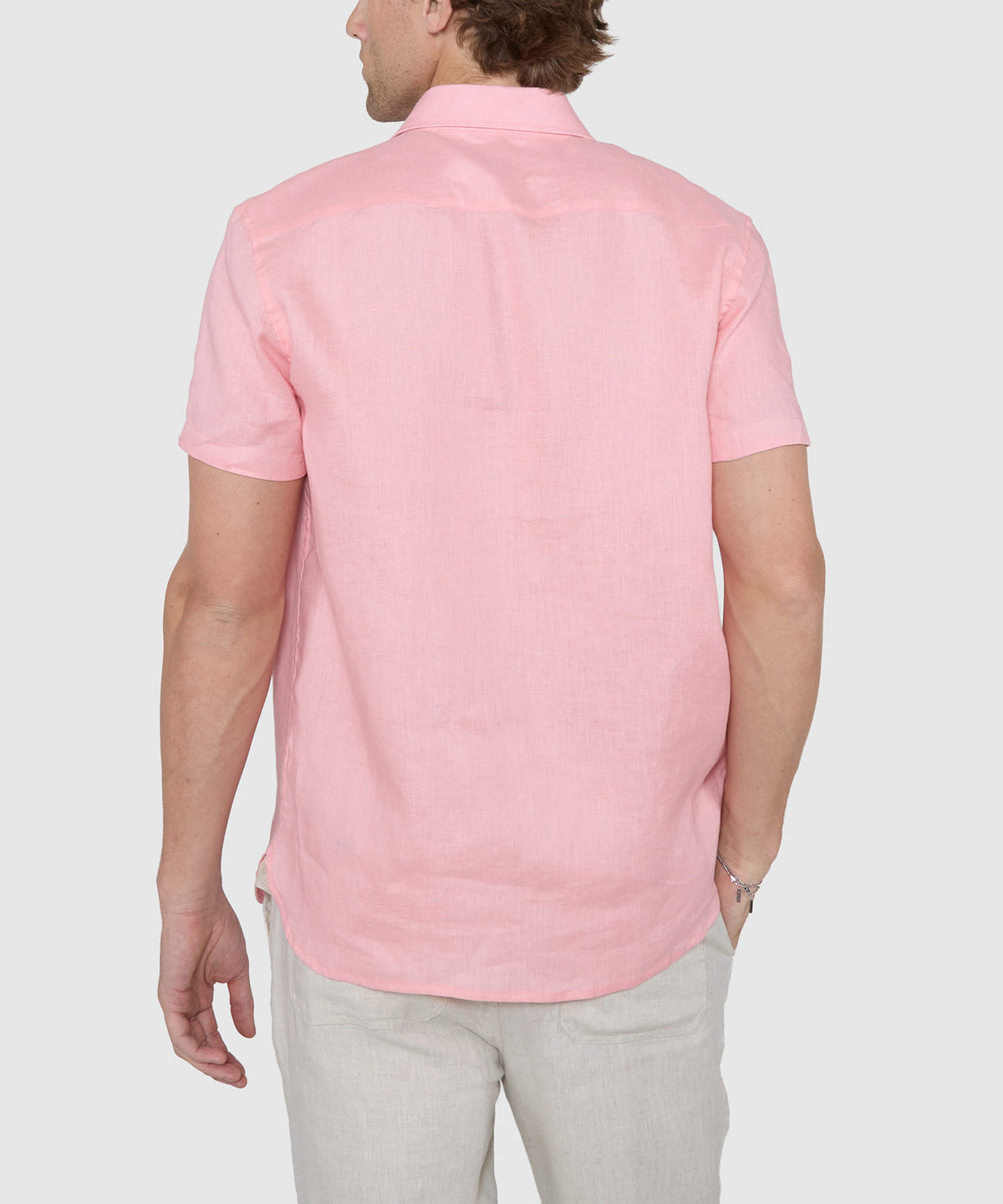 Westport Black Southport Short Sleeve Linen Shirt, Men's Big & Tall