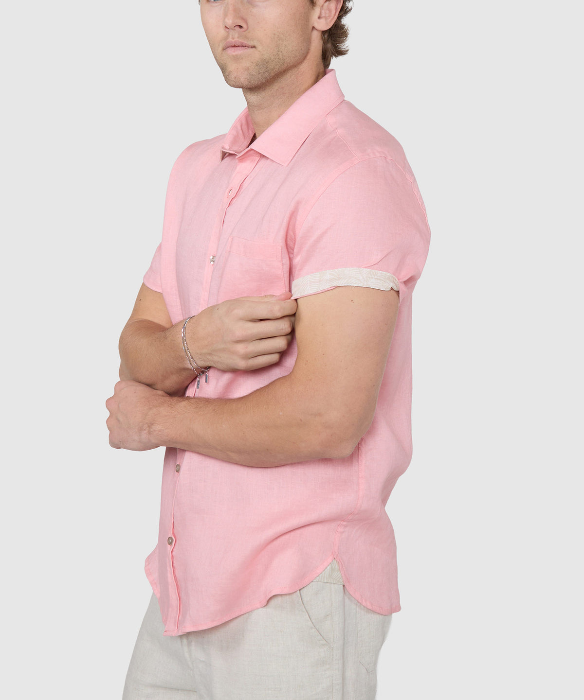 Westport Black Southport Short Sleeve Linen Shirt, Men's Big & Tall