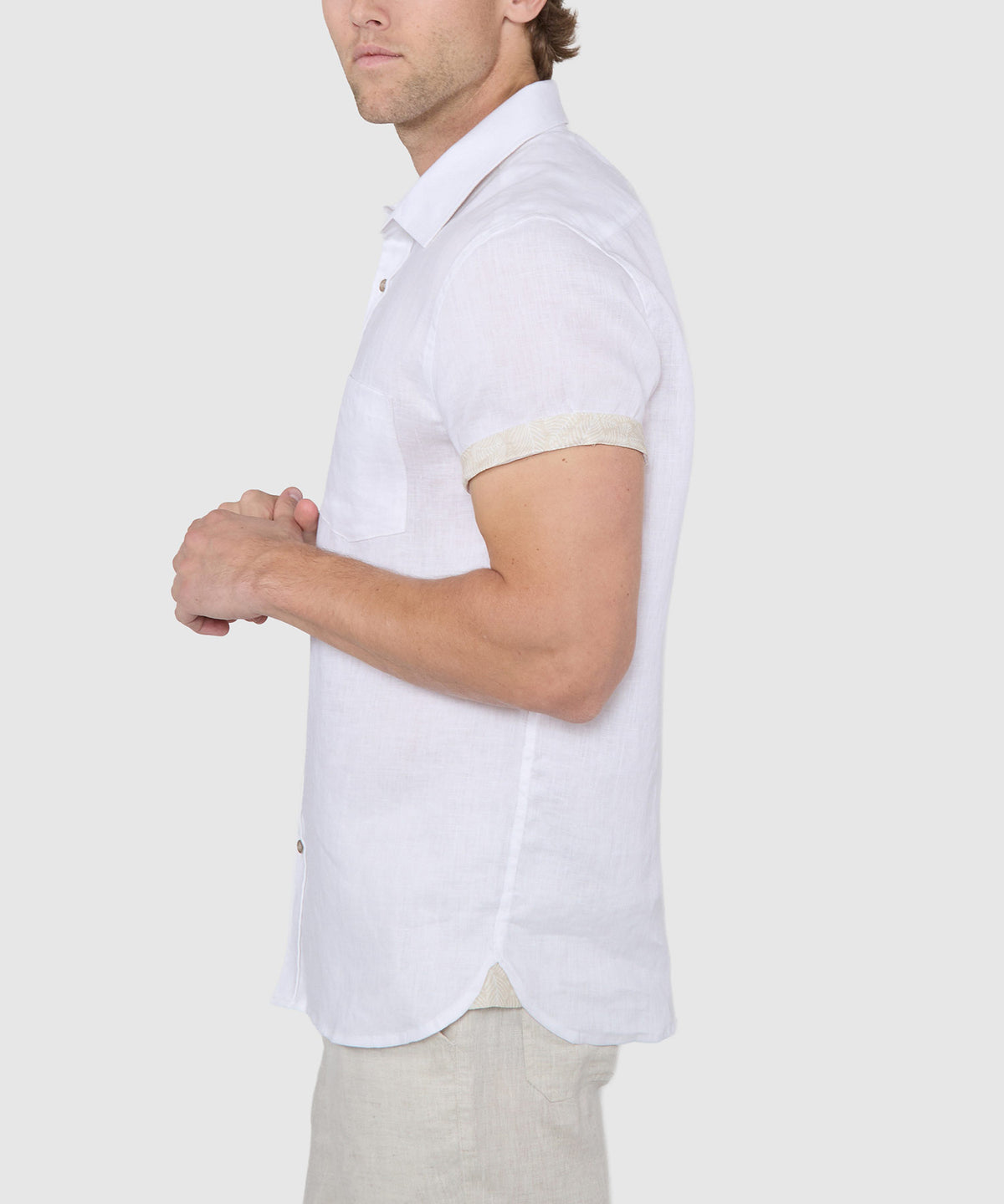 Westport Black Southport Short Sleeve Linen Shirt, Men's Big & Tall