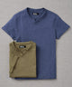Westport Black Bellmont Short Sleeve V-Notch Linen Crew