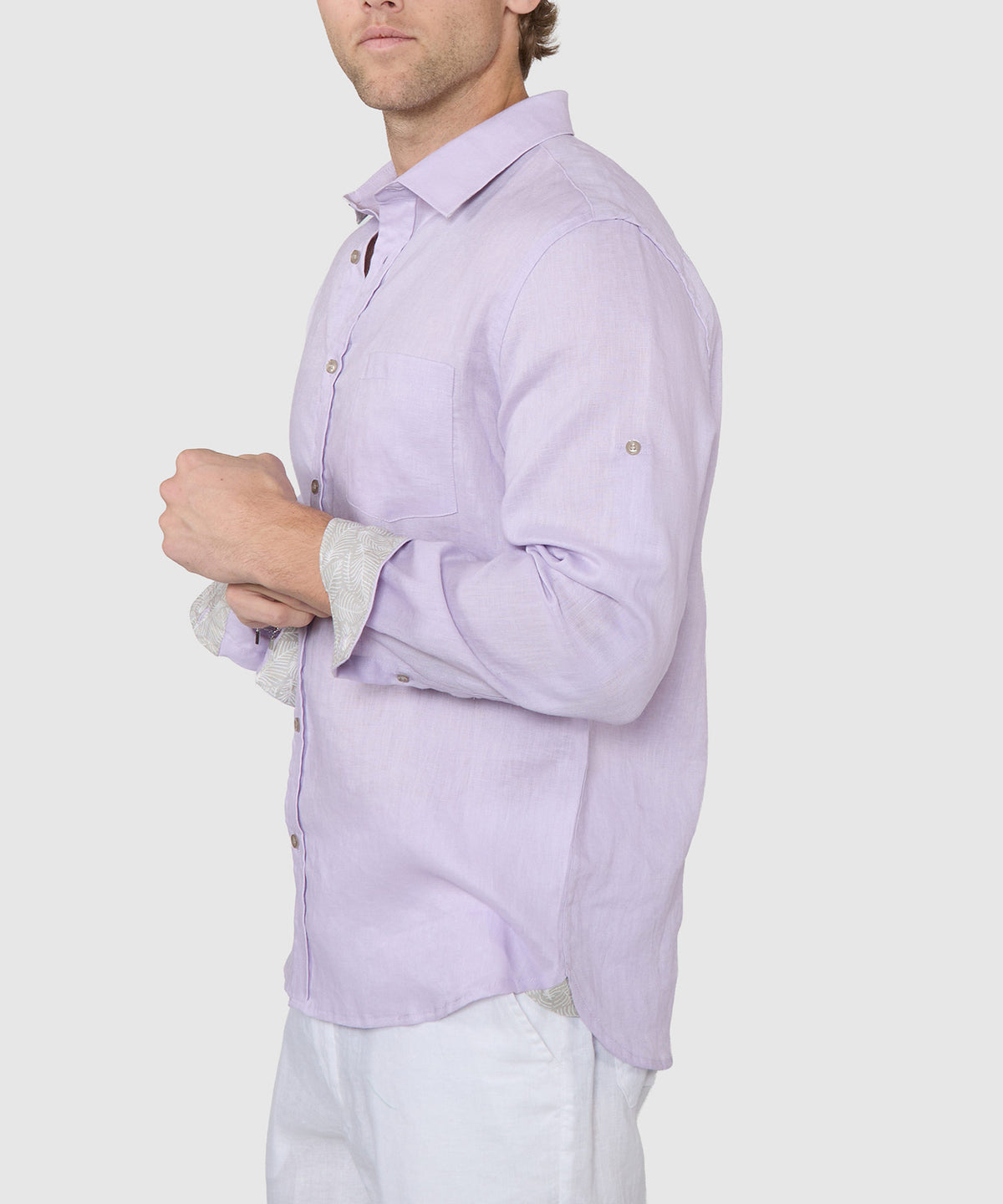 Westport Black Southport Long Sleeve Linen Shirt, Men's Big & Tall