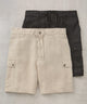 Westport Black Southport Linen Drawstring Cargo Shorts