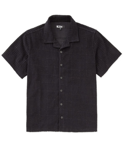 Westport Black Vienna Terry Cabana Shirt, Men's Big & Tall