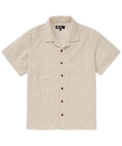 Westport Black Vienna Terry Cabana Shirt, Men's Big & Tall