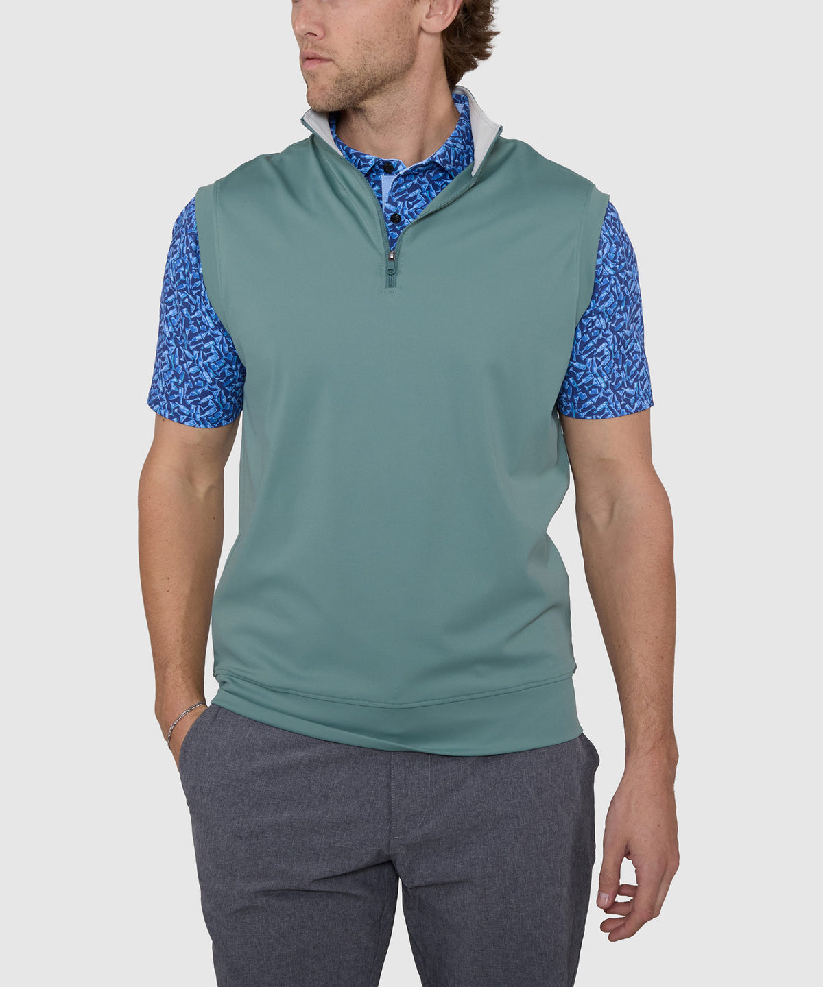 Westport Lifestyle Links Quarter-Zip Vest, Men's Big & Tall