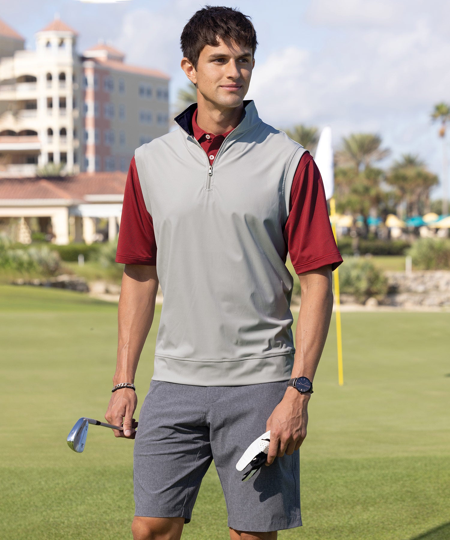 Westport Lifestyle Big & Tall Links Quarter-Zip Vest | Westport