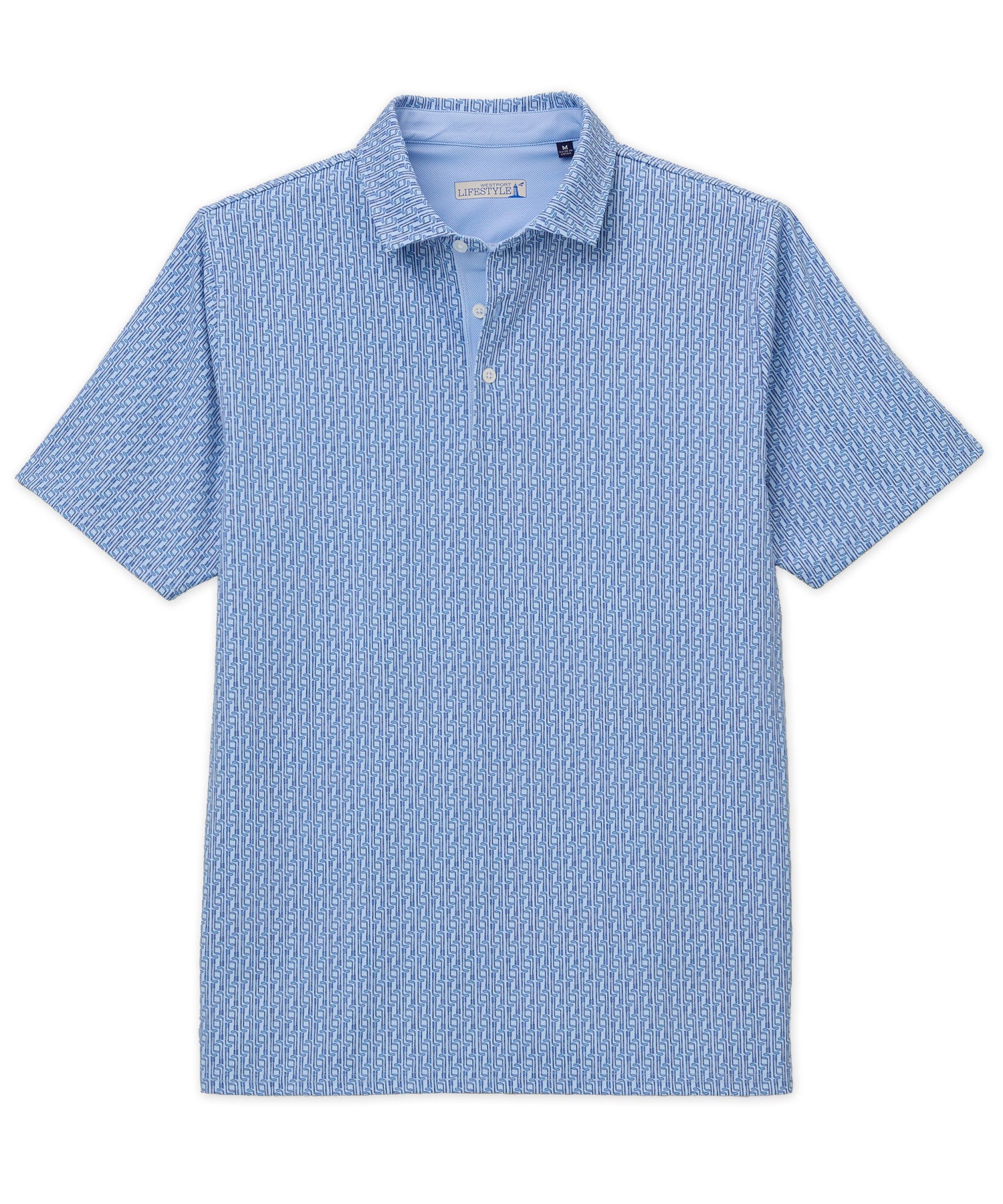 ★美品★8YARDS　LOOP POLO　サイズ　M Westport Lifestyle Big & Tall Short Sleeve Club Print Performance