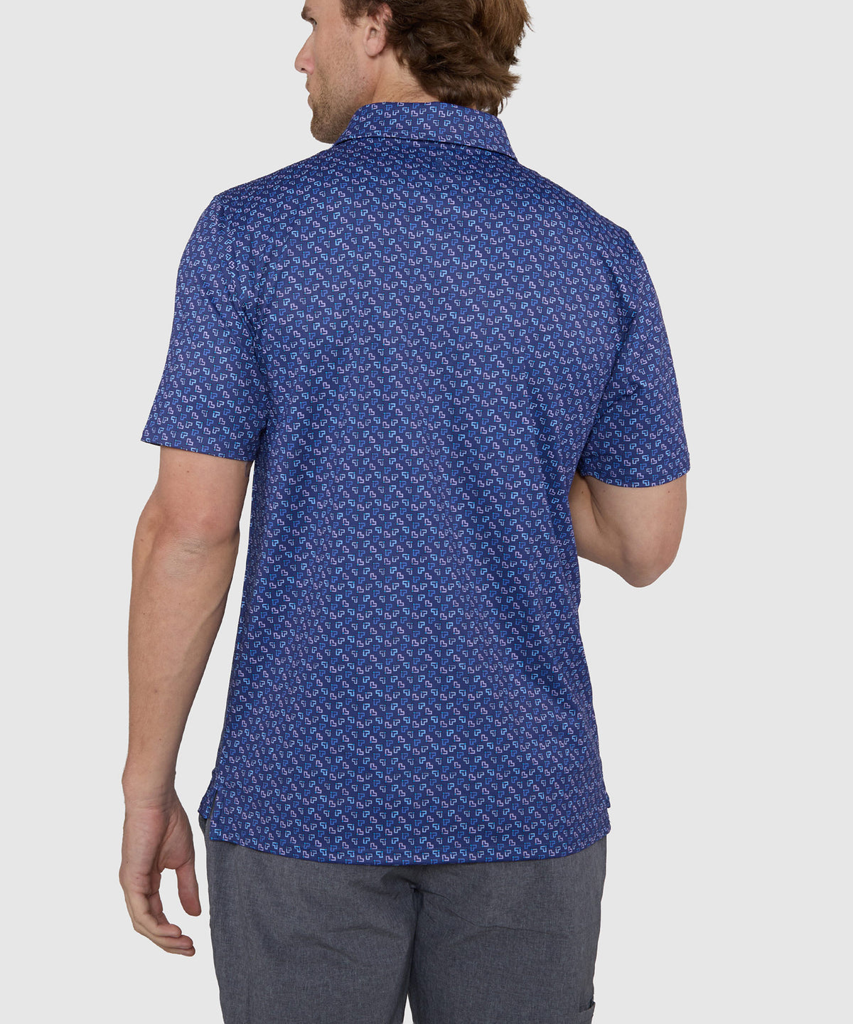 Westport Lifestyle Short Sleeve Geo Print Performance Polo, Men's Big & Tall