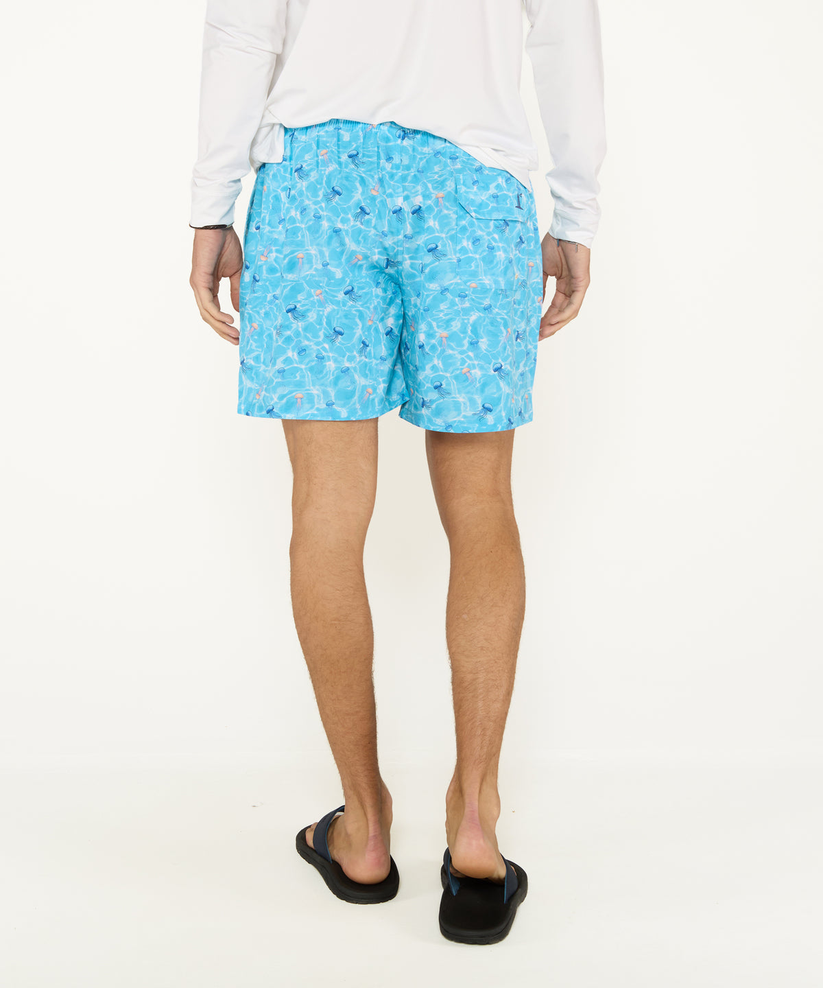 Westport Lifestyle Jellyfish Print Stretch Swim Trunks, Men's Big & Tall