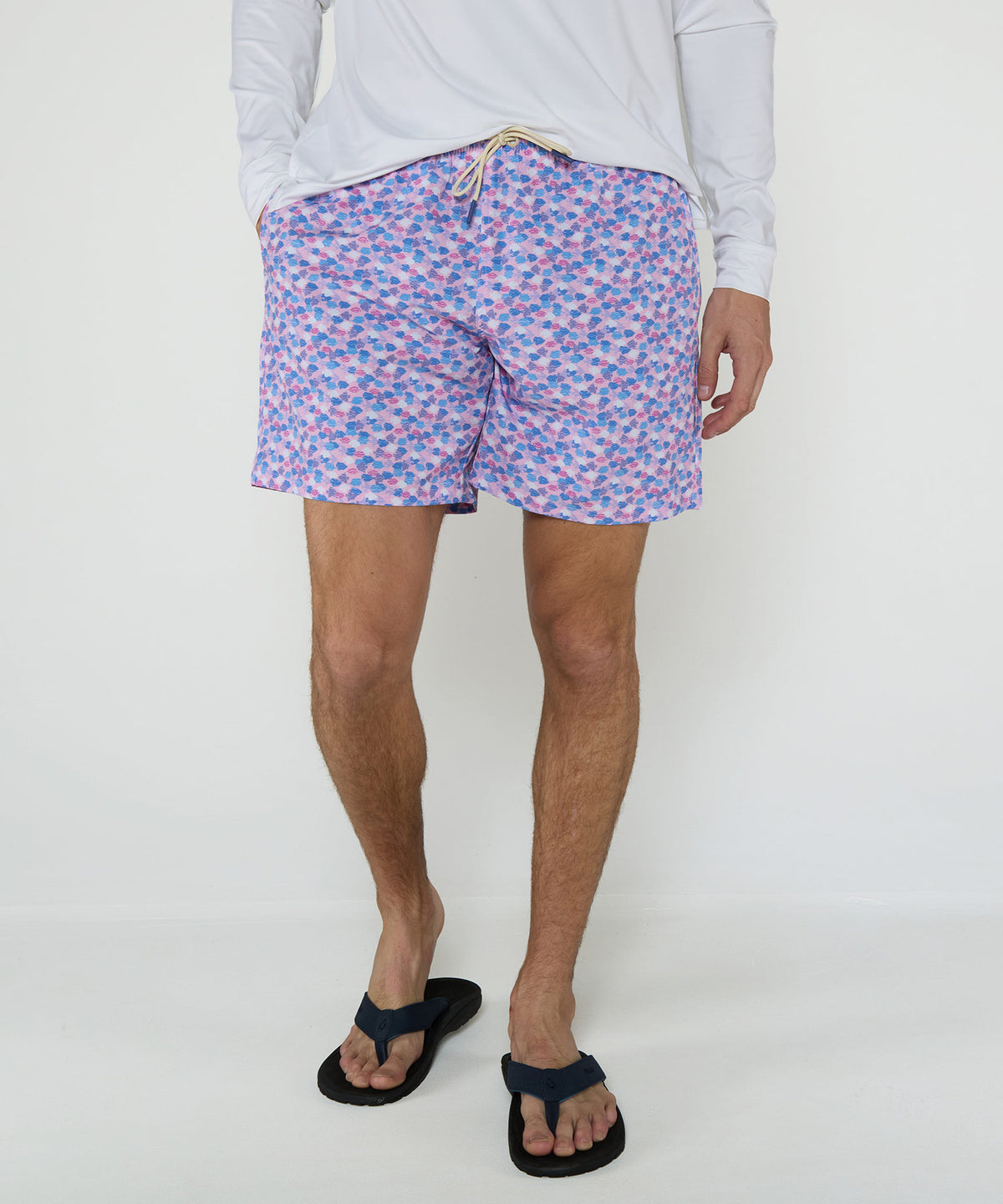 Westport Lifestyle Guppies Print Stretch Swim Trunks, Men's Big & Tall