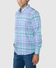 Westport No-Tuck Long Sleeve Button-Down Stretch Performance Plaid Sport Shirt