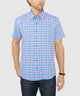 Westport No-Tuck Short Sleeve Button-Down Stretch Performance Plaid Sport Shirt