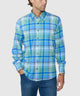 Westport No-Tuck Long Sleeve Button Under Spread Collar Stretch Performance Plaid Sport Shirt