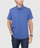 Westport No-Tuck Short Sleeve Button-Down Collar Stretch Performance Medallion Print Sport Shirt