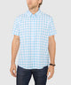 Westport No-Tuck Short Sleeve Button-Down Collar Stretch Performance Plaid Sport Shirt