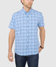 Westport No-Tuck Short Sleeve Button-Down Collar Stretch Performance Plaid Sport Shirt